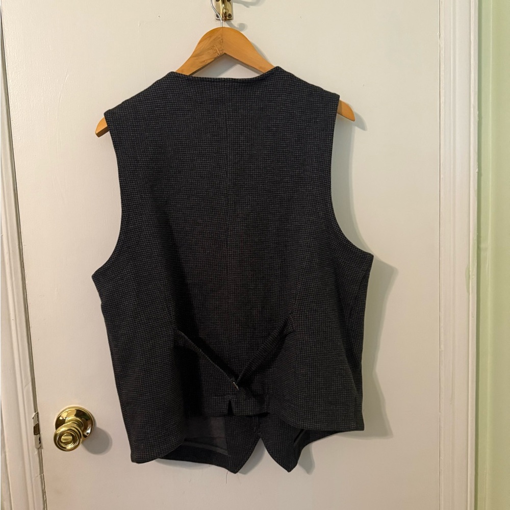 Y2K AXIST Men's Black Houndstooth Vest XL - Picture 3 of 10